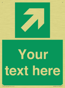 Custom Arrow Top Right Sign